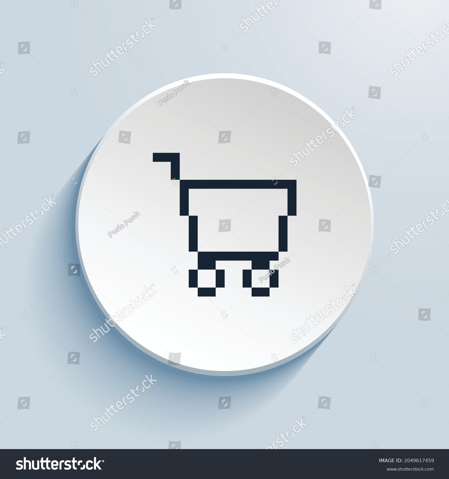 Cart Pixel Art Icon Design Button Stock Vector Royalty Free Shutterstock