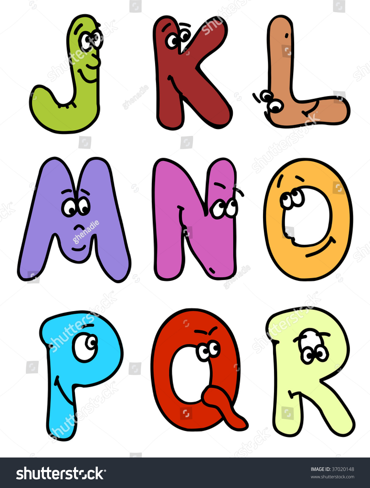 Cartoon Abc Set 2 Vector Stock Vector 37020148 - Shutterstock