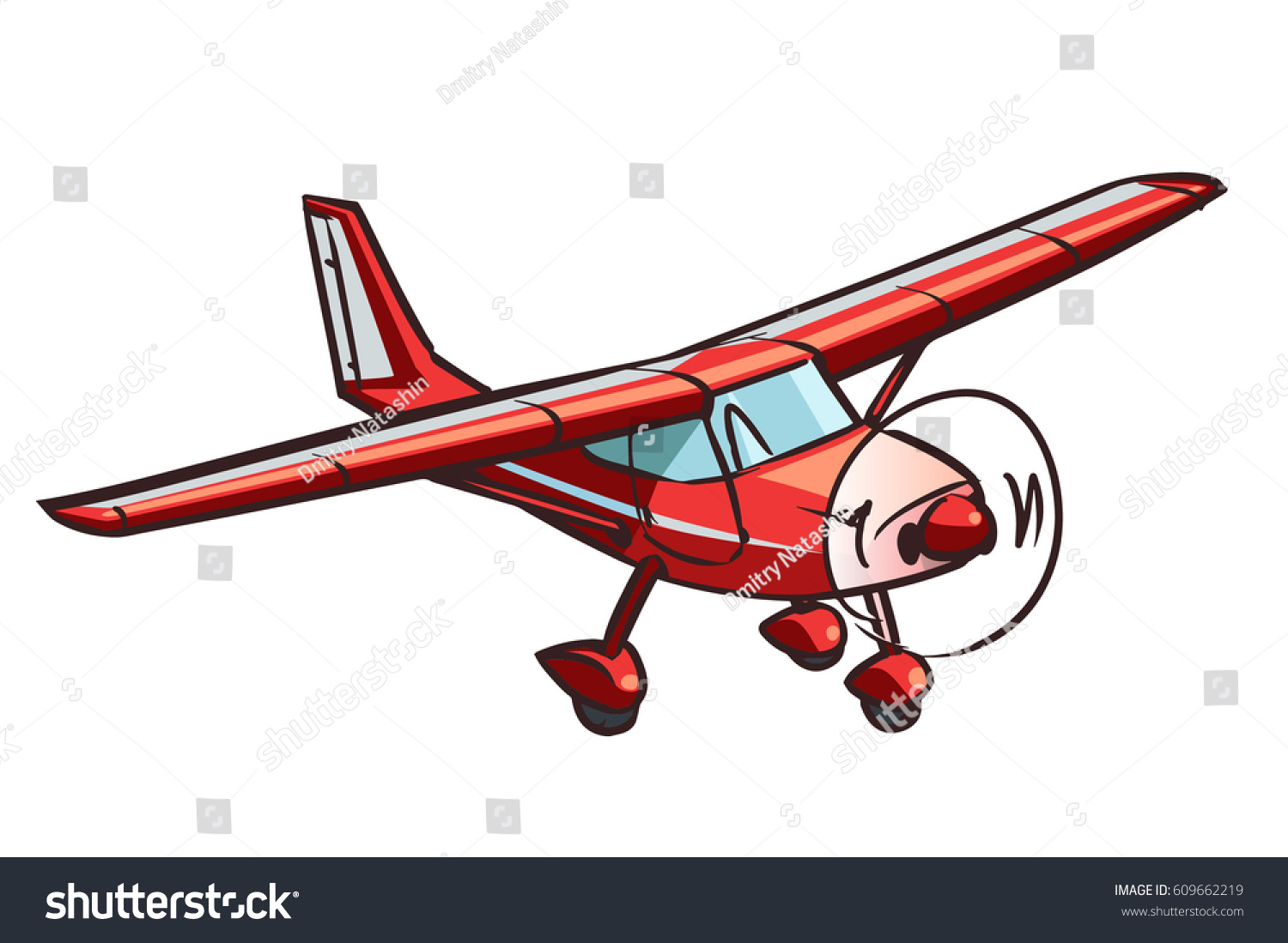 Cartoon Airplane Stock Vector 609662219 Shutterstock
