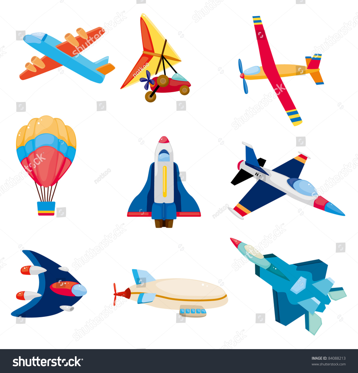 Cartoon Airplane Icon Stock Vector Illustration 84088213 : Shutterstock