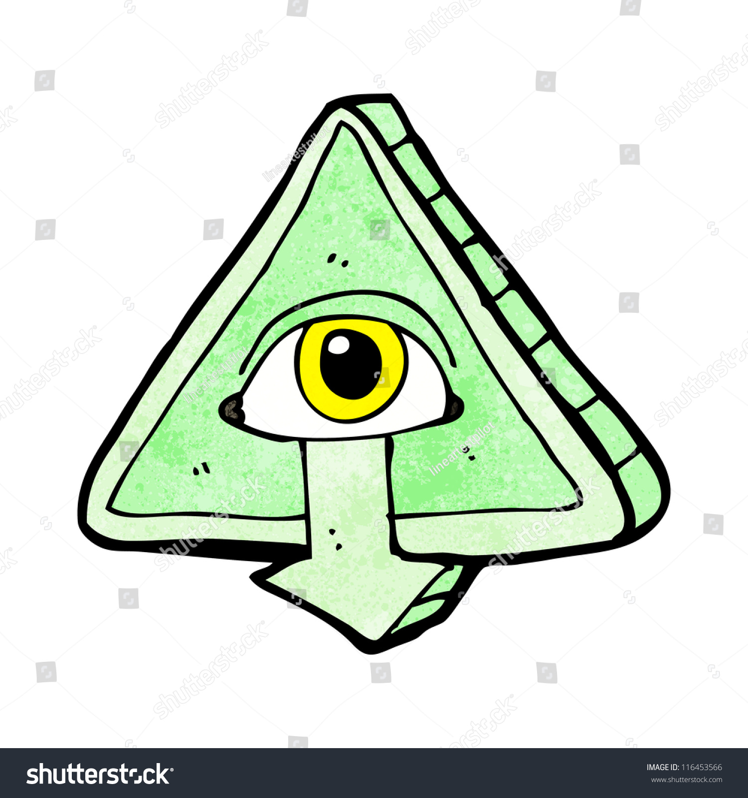 Cartoon All Seeing Eye Cartoon Stock Vector (Royalty Free) 116453566