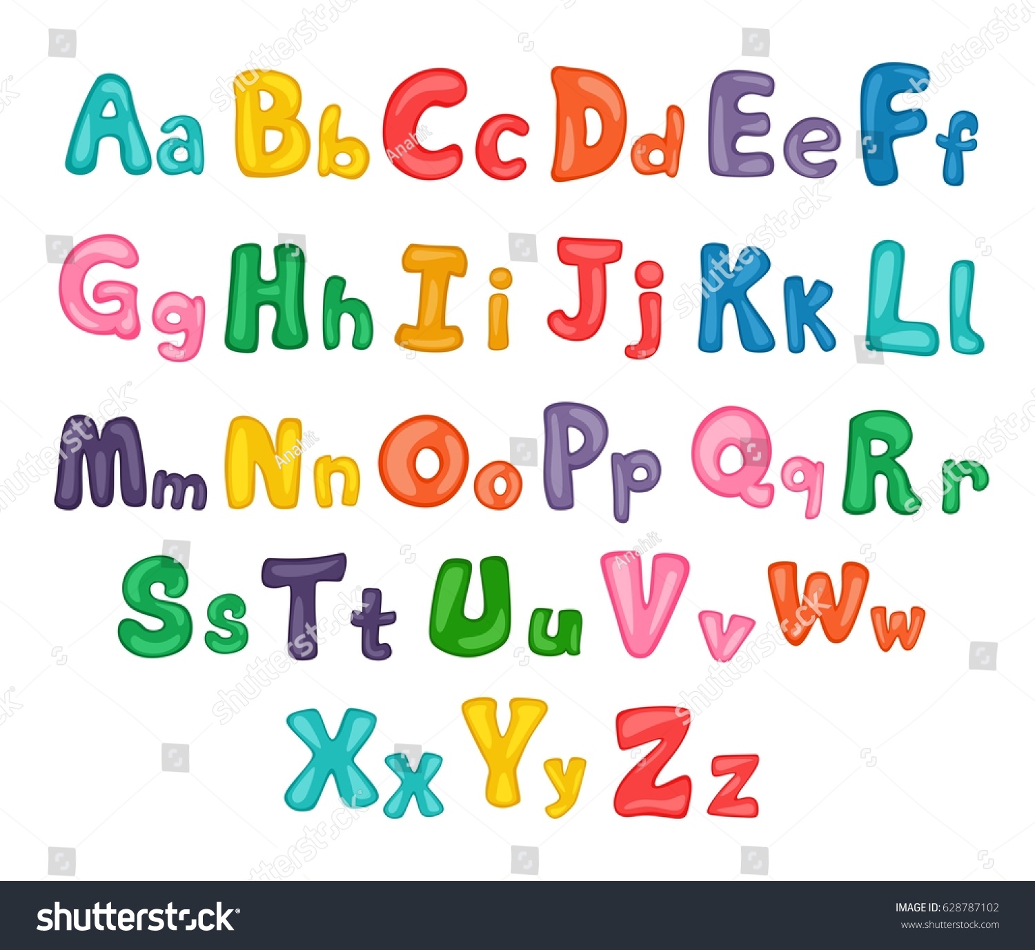 Uppercase Alphabet Clip Art