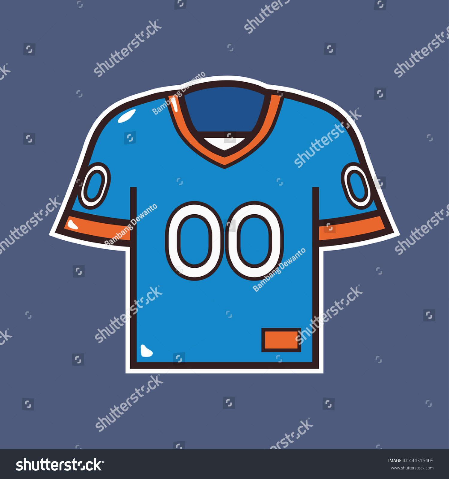 blue american football jersey