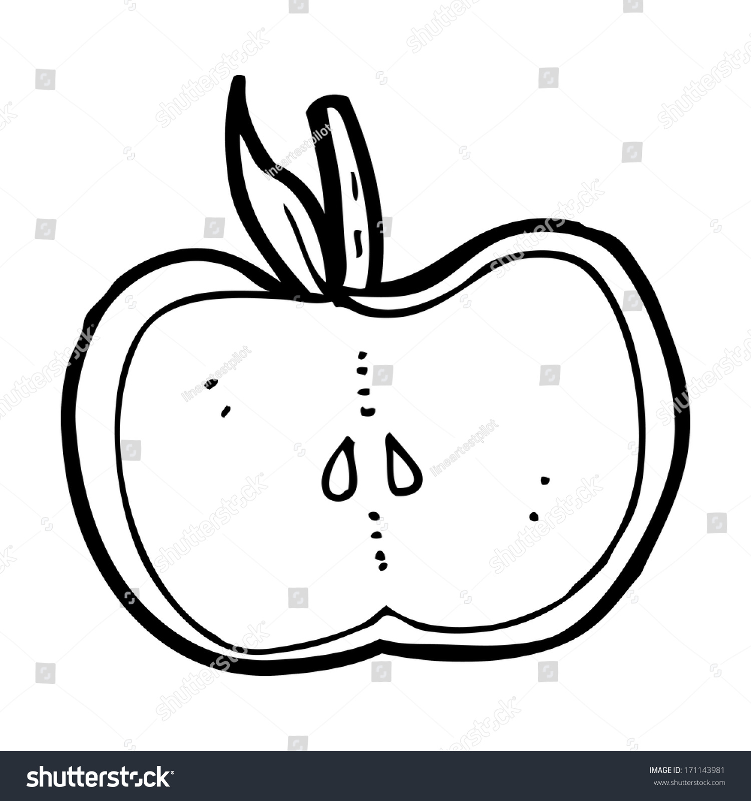 Cartoon Apple Half Stock Vector (Royalty Free) 171143981 Shutterstock