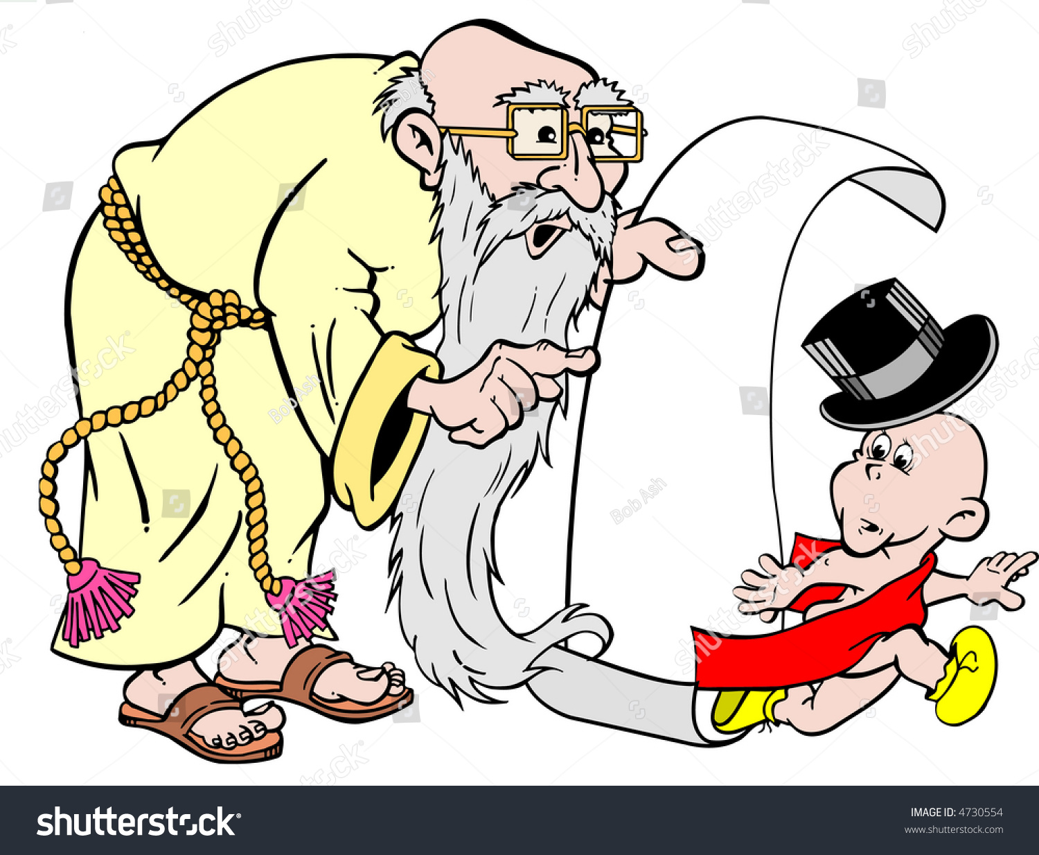 Cartoon Art Father Time New Years Stock Vector 4730554 ...