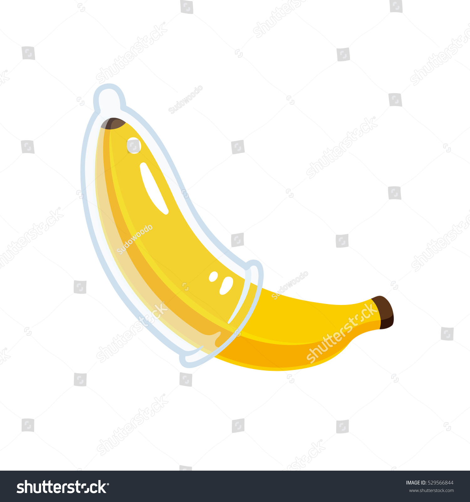 Cartoon Banana Condom Illustration Safe Sex Stock Vector Royalty Free 529566844 Shutterstock 