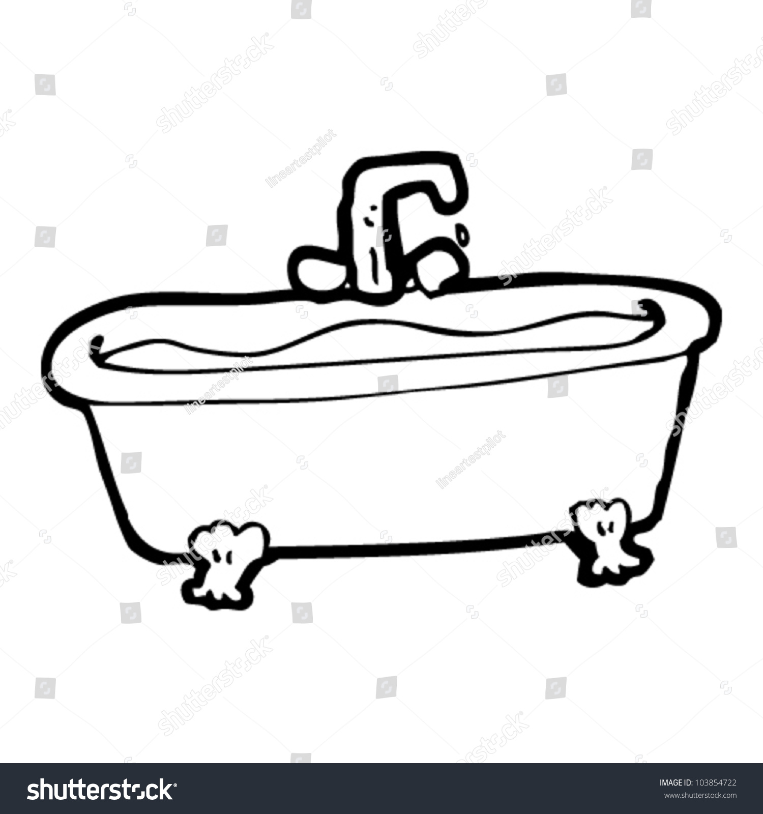 Cartoon Bath Stock Vector Illustration 103854722 : Shutterstock