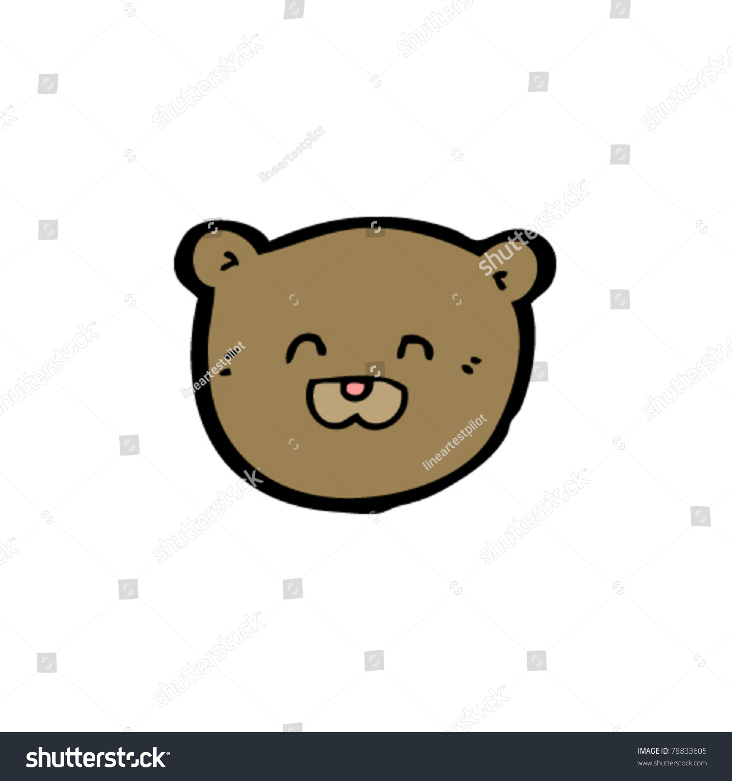 Cartoon Bear Face Stock Vector (Royalty Free) 78833605