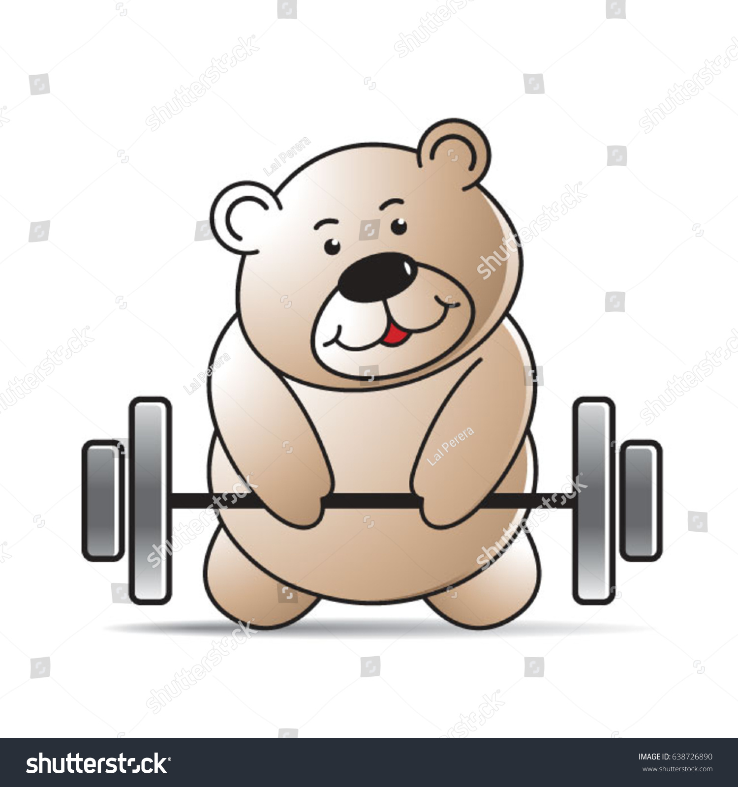 weightlifting teddy bear