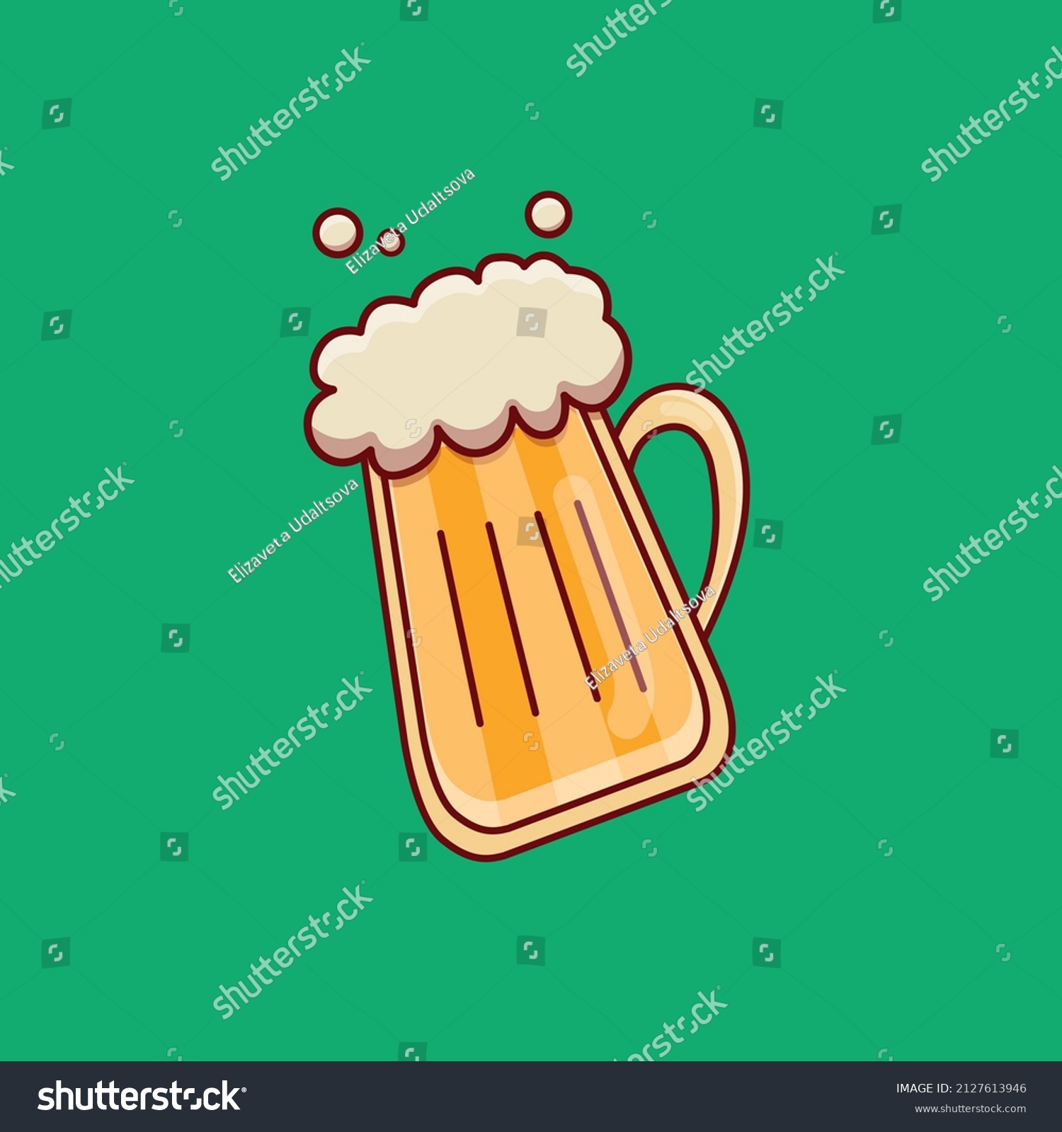 Cartoon Beer Vector Illustration Isolated Drink Stock Vector (Royalty ...