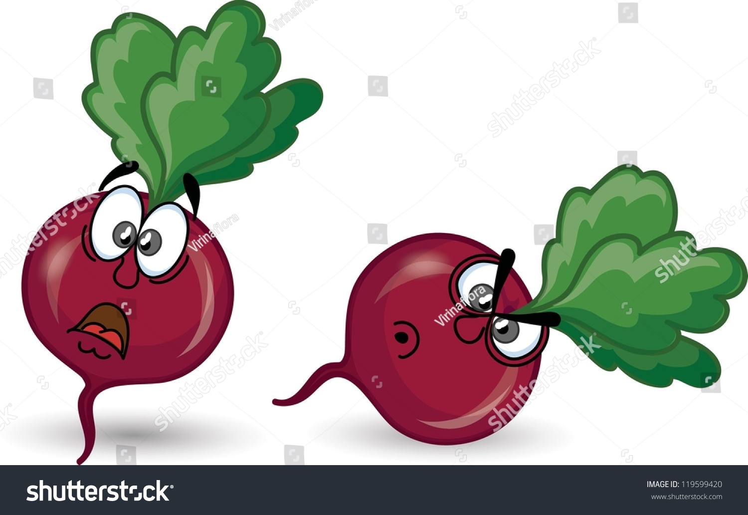 Cartoon Beet Stock Vector Royalty Free 119599420