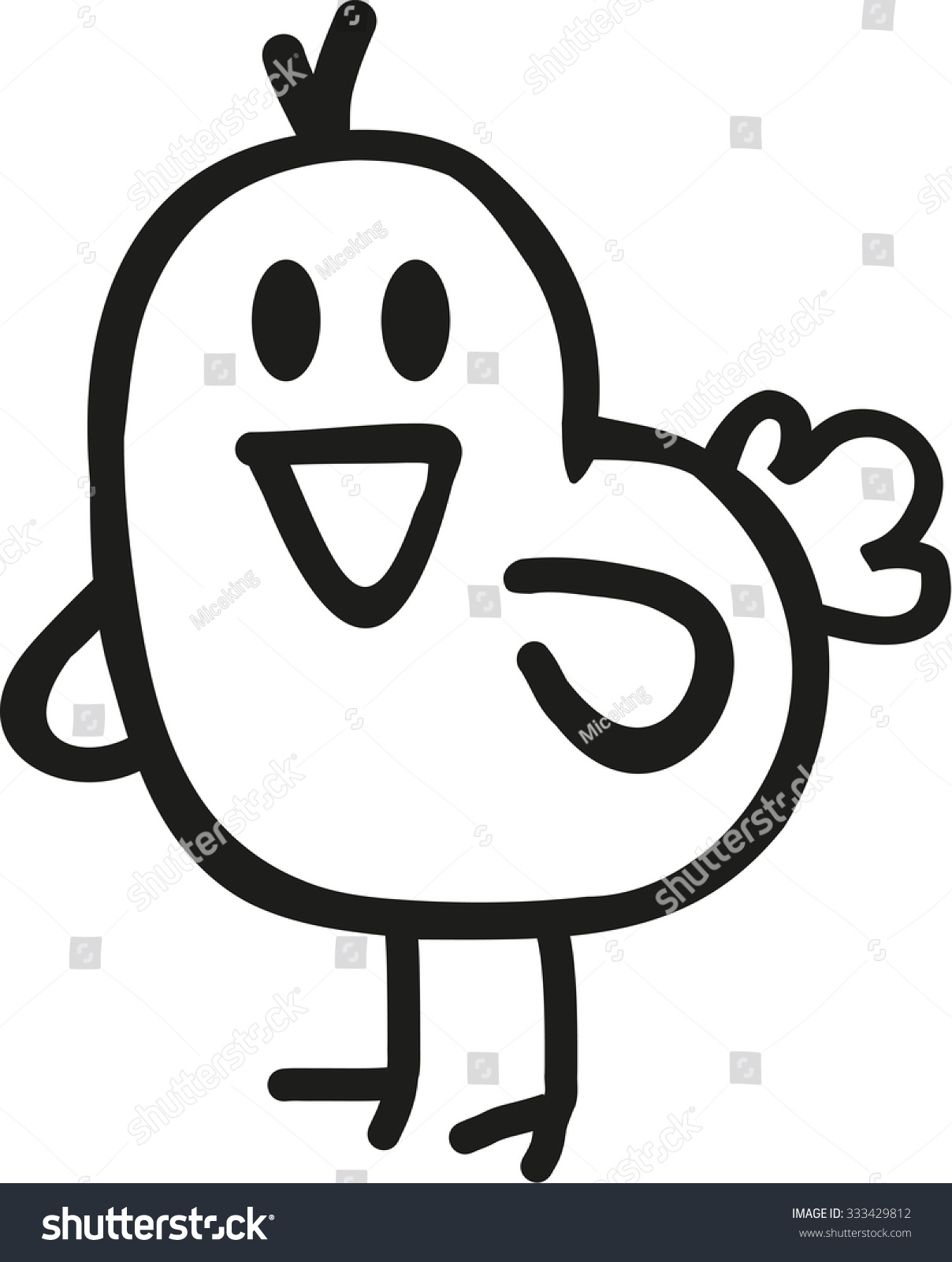 Cartoon Bird Coloring Book Stock Vector (Royalty Free) 333429812 ...