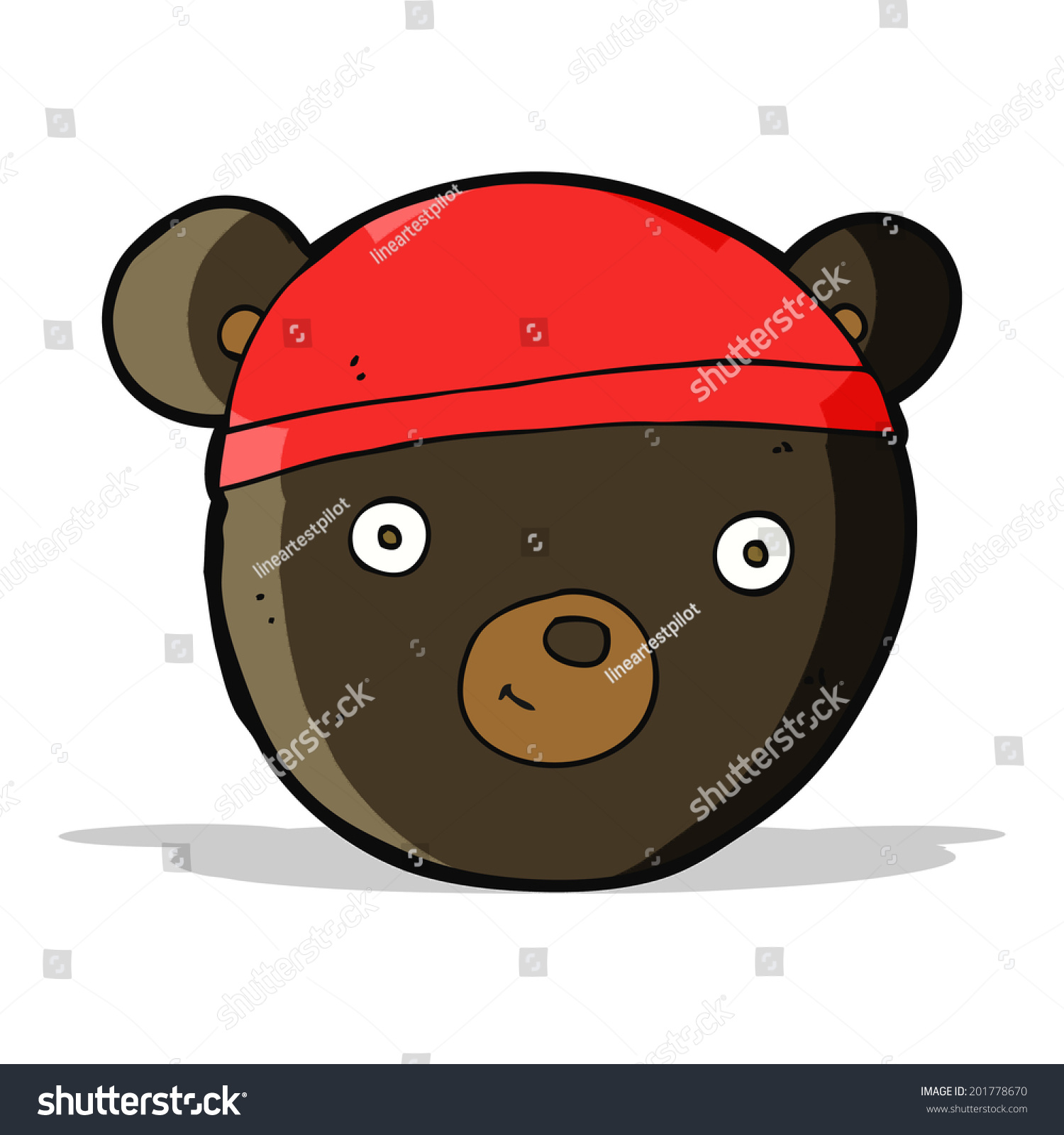 Cartoon Black Bear Face Stock Vector (Royalty Free) 201778670 ...