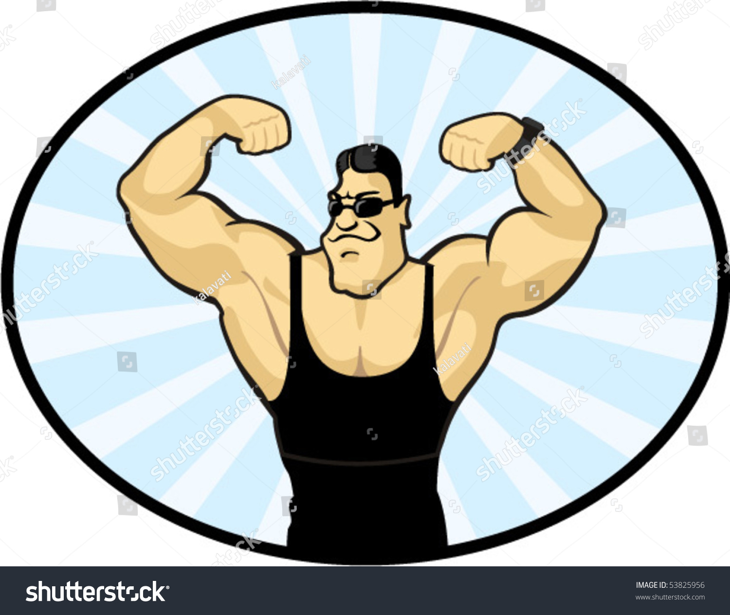 Cartoon Bodybuilder Stock Vector 53825956 - Shutterstock