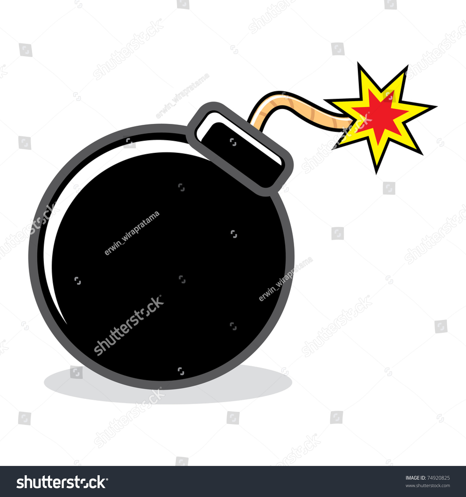 Cartoon Bomb Stock Vector 74920825 - Shutterstock