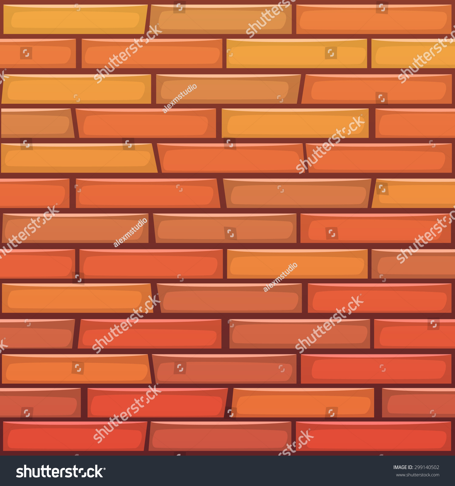 Cartoon Brick Wall Stock Vector (Royalty Free) 299140502 - Shutterstock