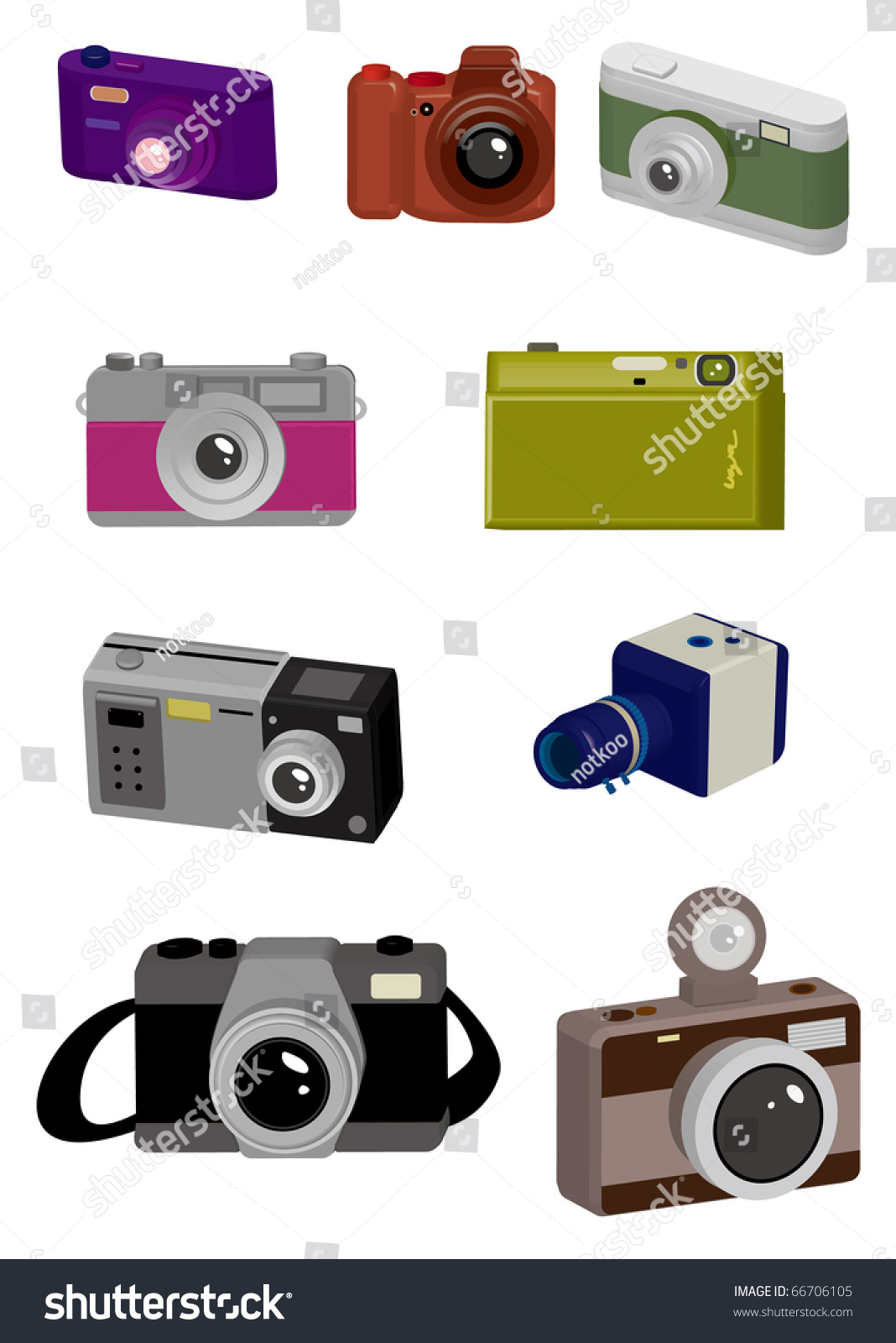 Cartoon Camera Stock Vector Illustration 66706105 : Shutterstock