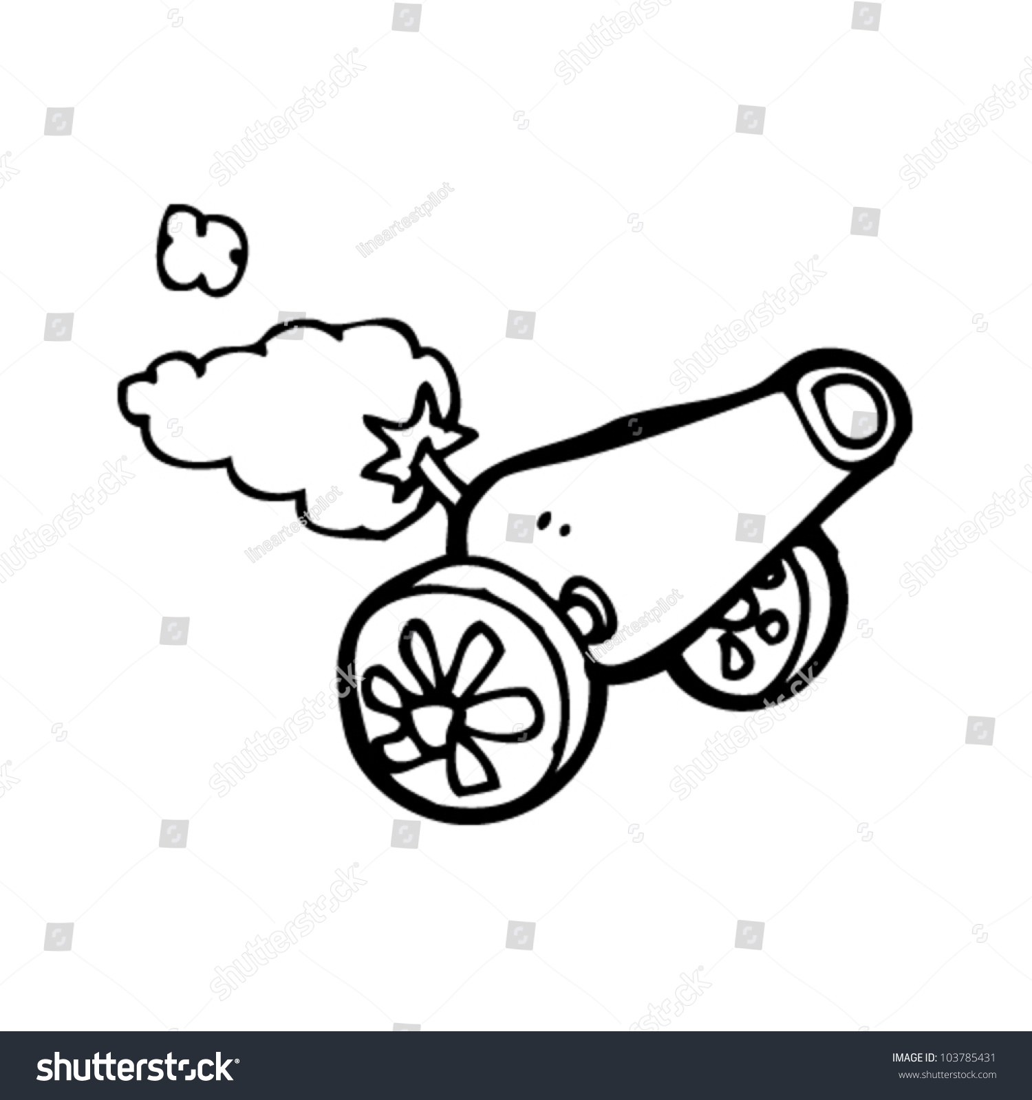 Cartoon Cannon Stock Vector 103785431 - Shutterstock