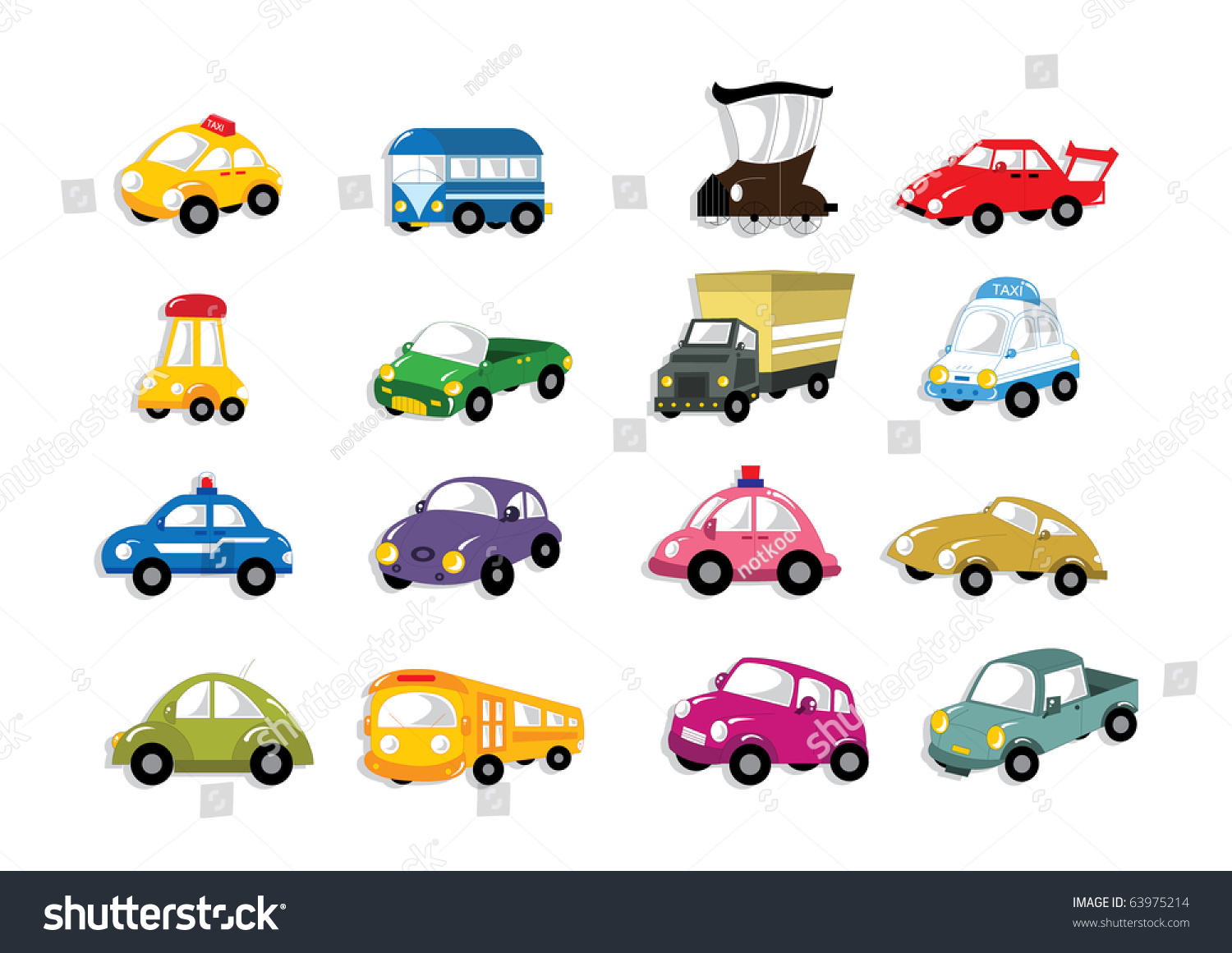 Cartoon Car Icon Stock Vector Illustration 63975214 : Shutterstock