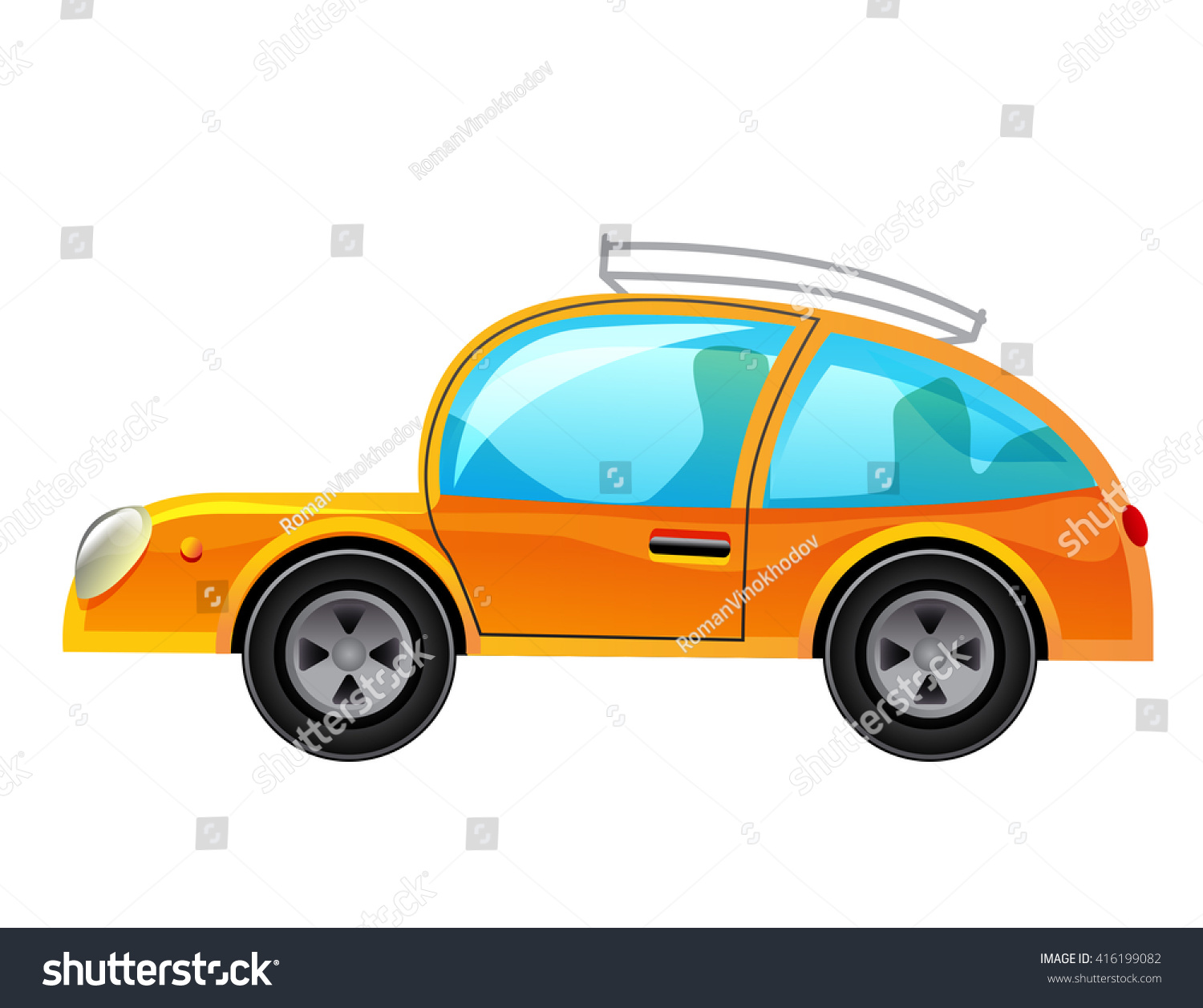 Cartoon Car Isolated On White Background Stock Vector 416199082 ...