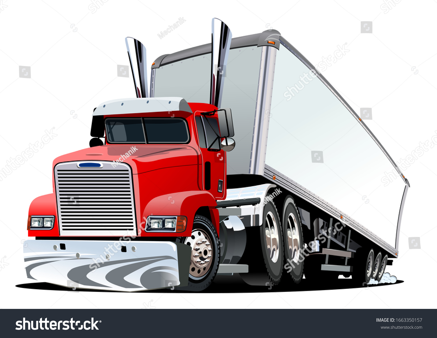 2,194 Semi truck cartoons Stock Illustrations, Images & Vectors ...