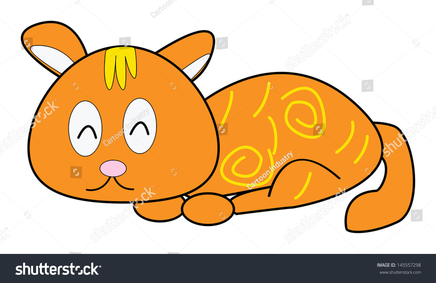 Cartoon Cat Stock Vector (Royalty Free) 145557298