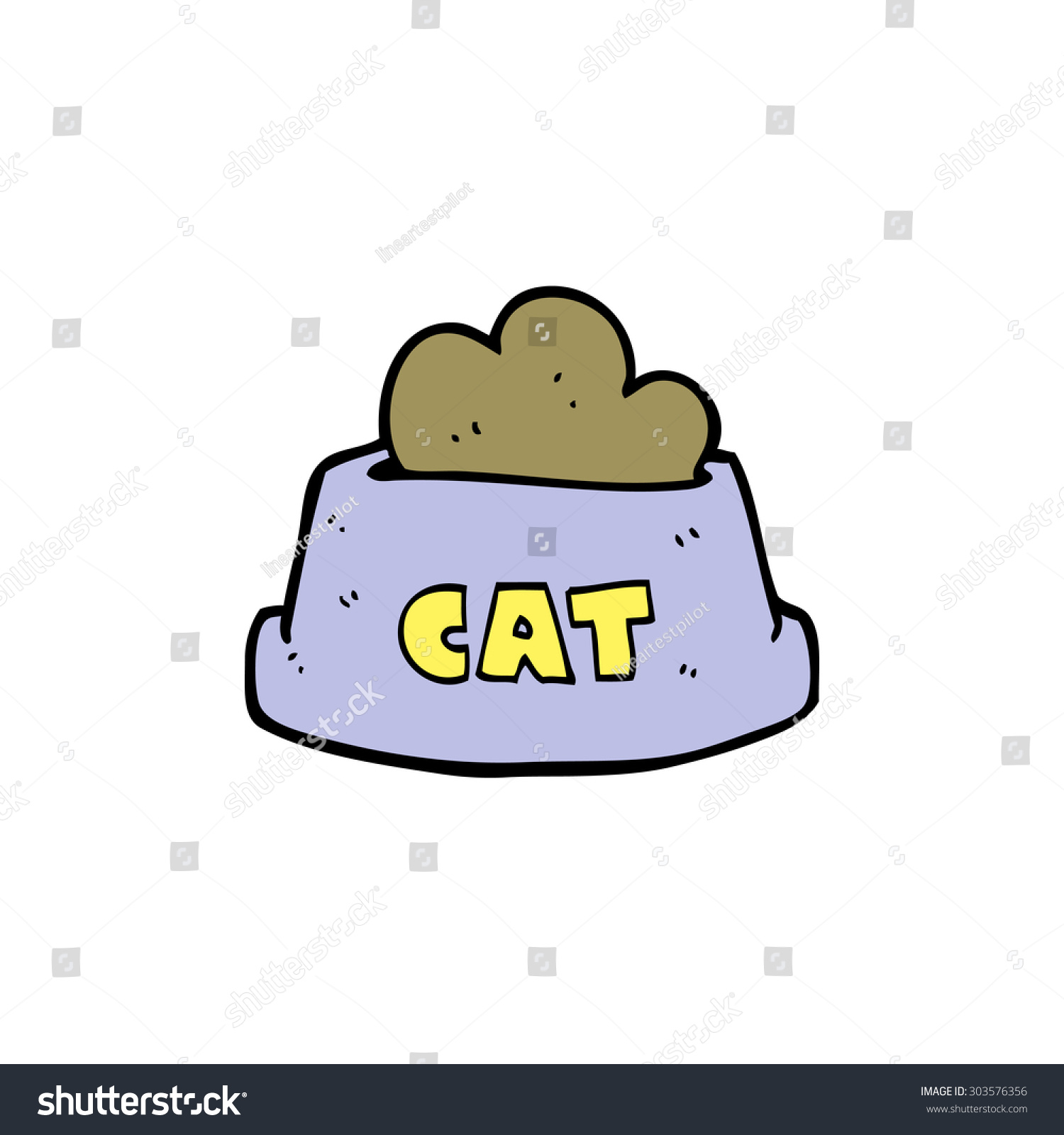 Cartoon Cat Food Stock Vector 303576356 - Shutterstock