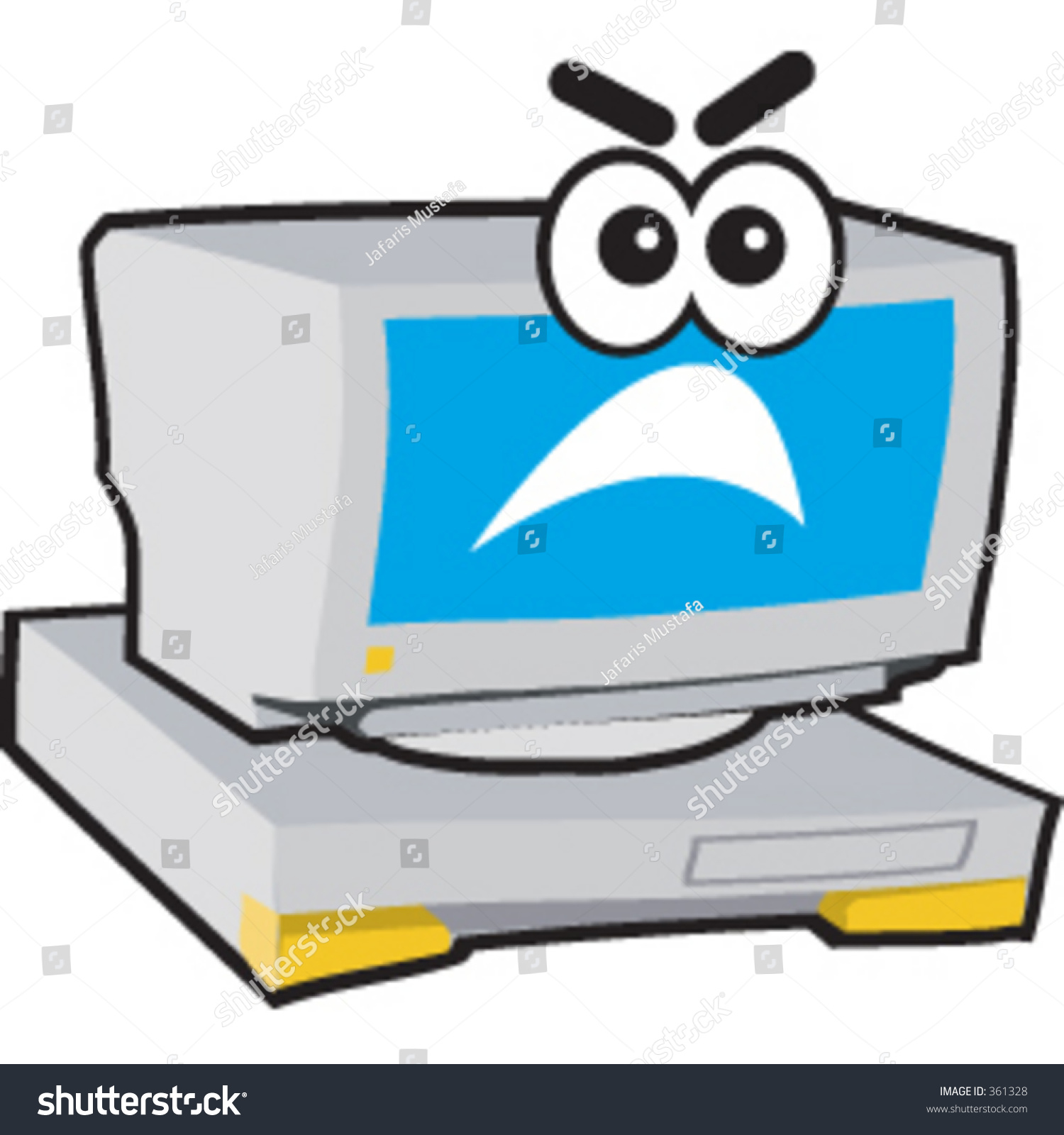 Cartoon Character Of Computer In Vector Format. - 361328 : Shutterstock