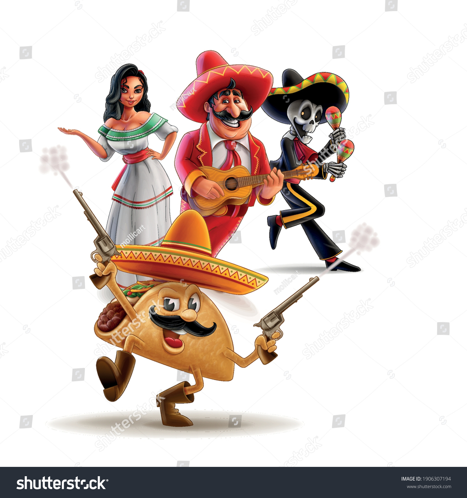 Mexican Lady Cartoon Images, Stock Photos & Vectors | Shutterstock