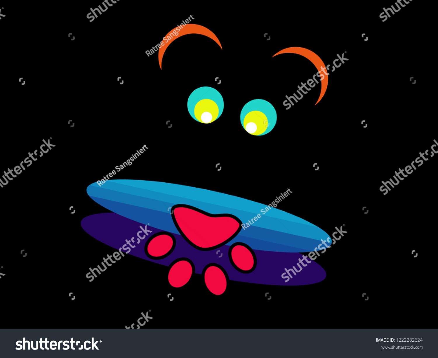 Cartoon Characters Circles Ovals Come Together Stock Vector (Royalty ...