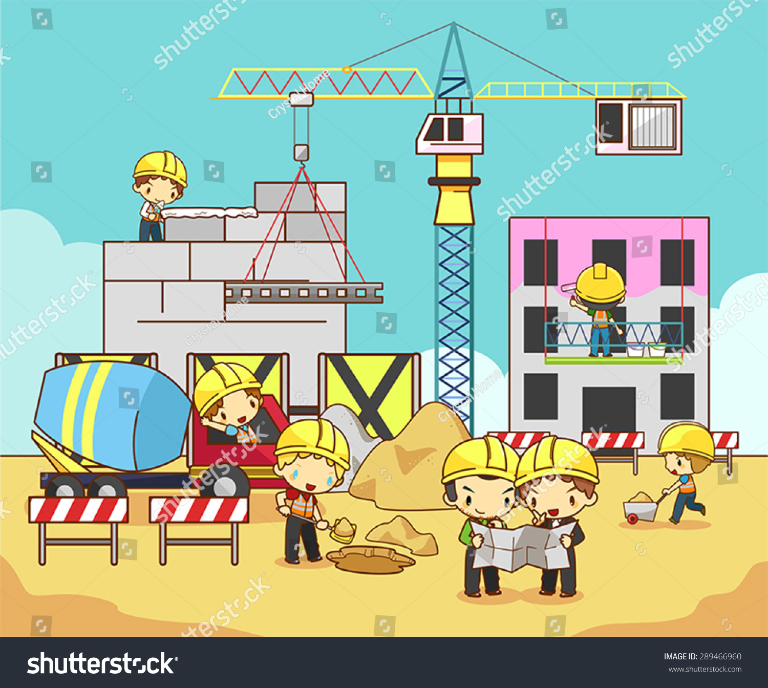 Cartoon Children Civil Engineer Technician Labor Stock Vector 289466960  Shutterstock