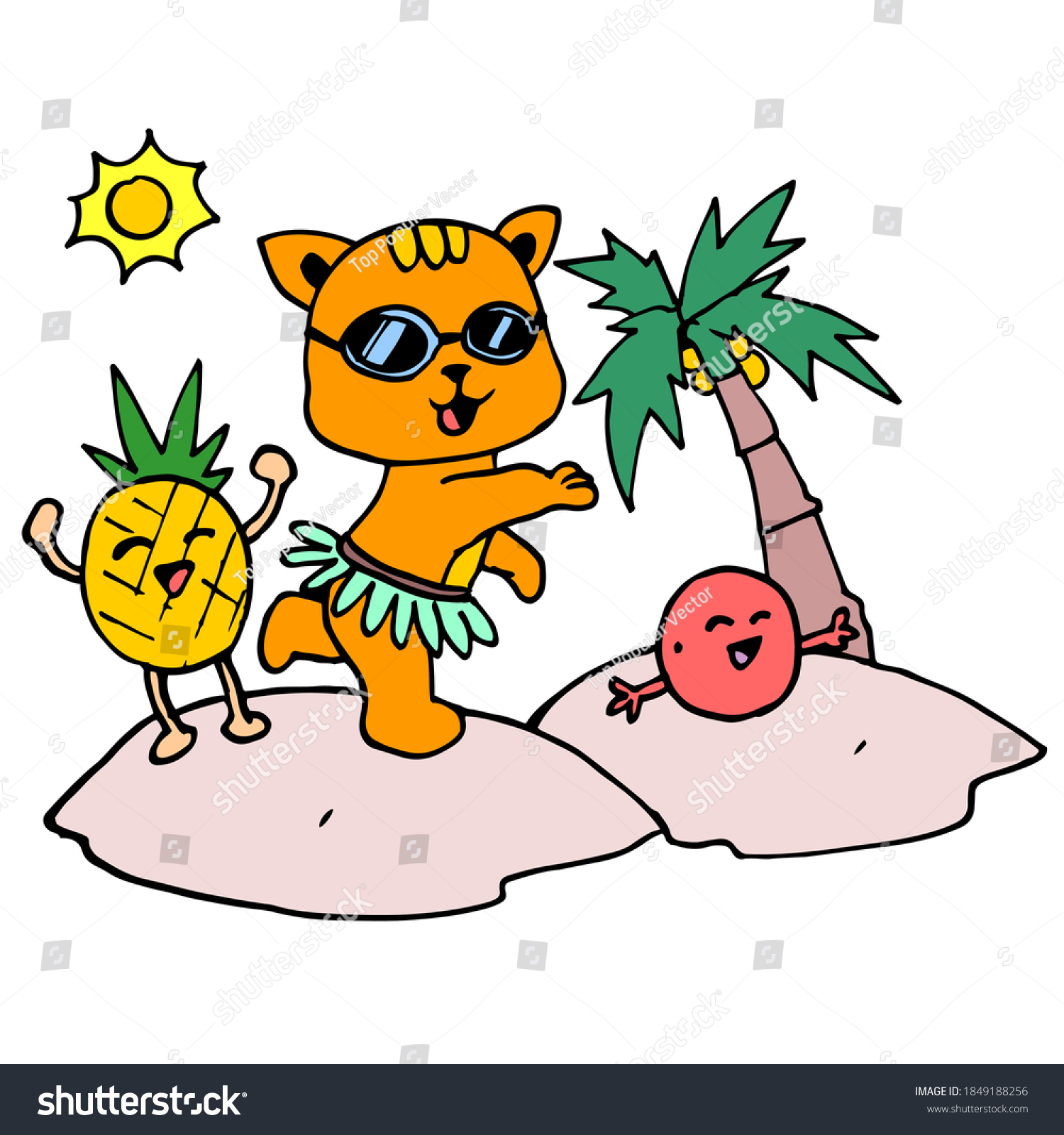 Cartoon Children Partying On Holiday On Stock Vector Royalty Free 1849188256 Find the newest partying cartoon meme. shutterstock