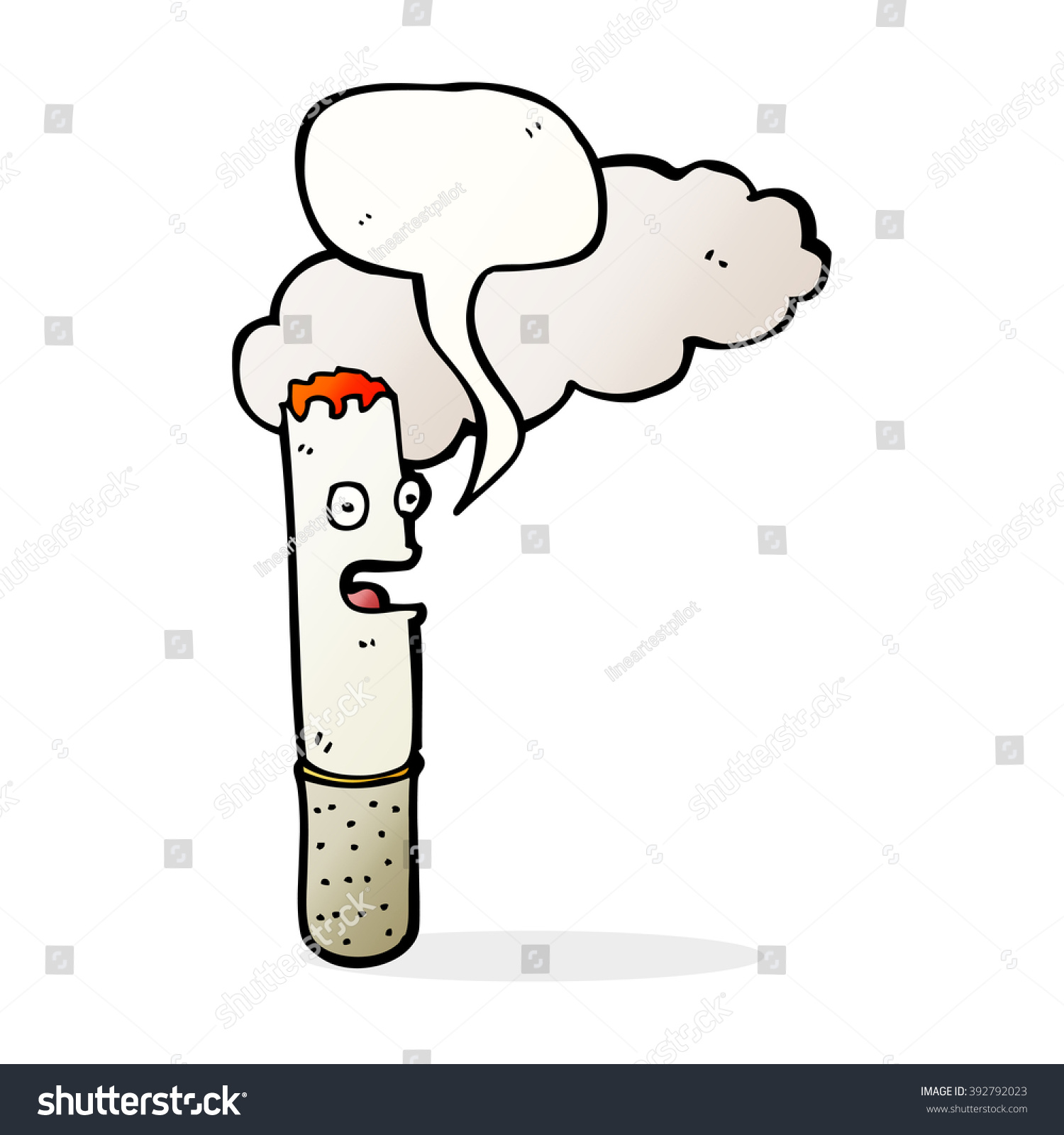 Cartoon Cigarette Speech Bubble Stock Vector (Royalty Free) 392792023