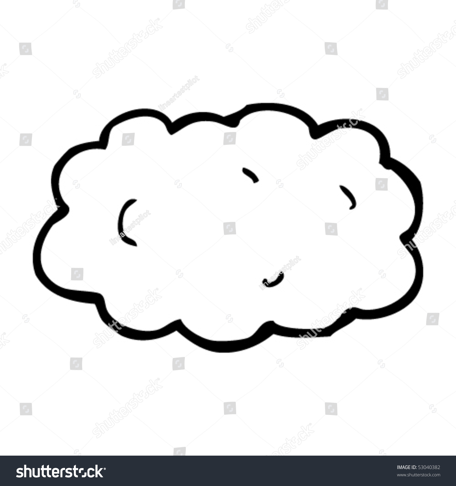 Cartoon Cloud Stock Vector Illustration 53040382 : Shutterstock