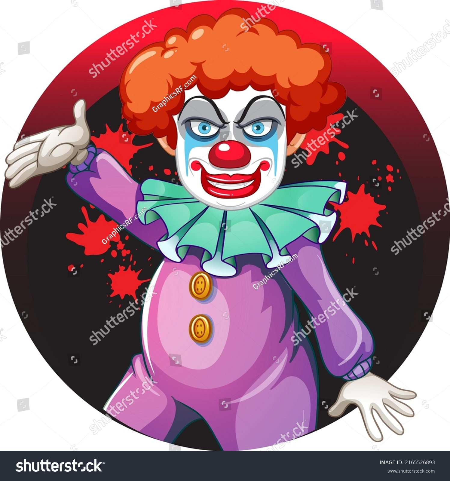 Cartoon Clown Red Nose Illustration Stock Vector (Royalty Free ...