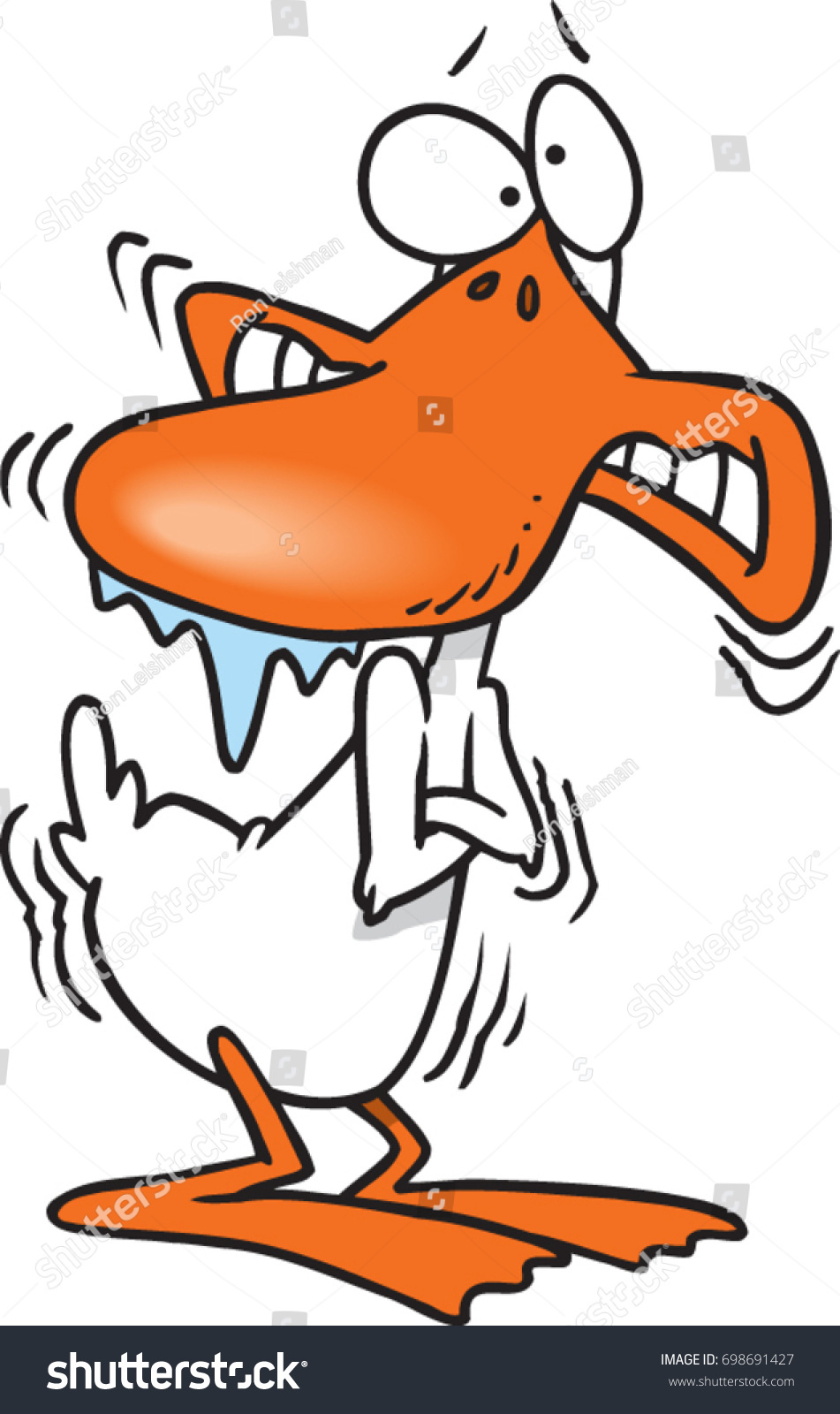 Cartoon Cold Duck Stock Vector Royalty Free