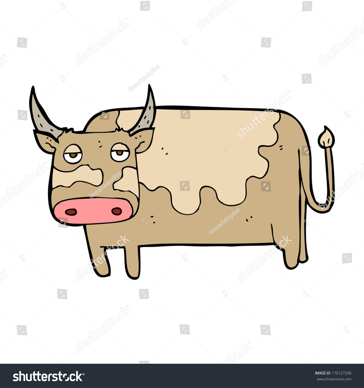 Cartoon Cow Stock Vector 170127296 - Shutterstock