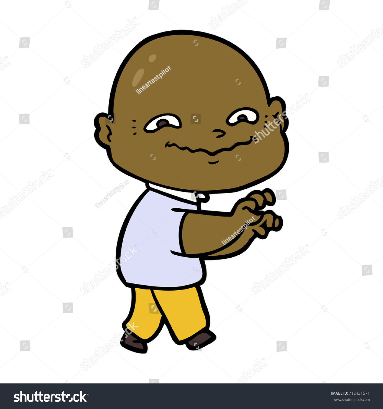 Cartoon Creepy Guy Stock Vector (Royalty Free) 712431571 | Shutterstock