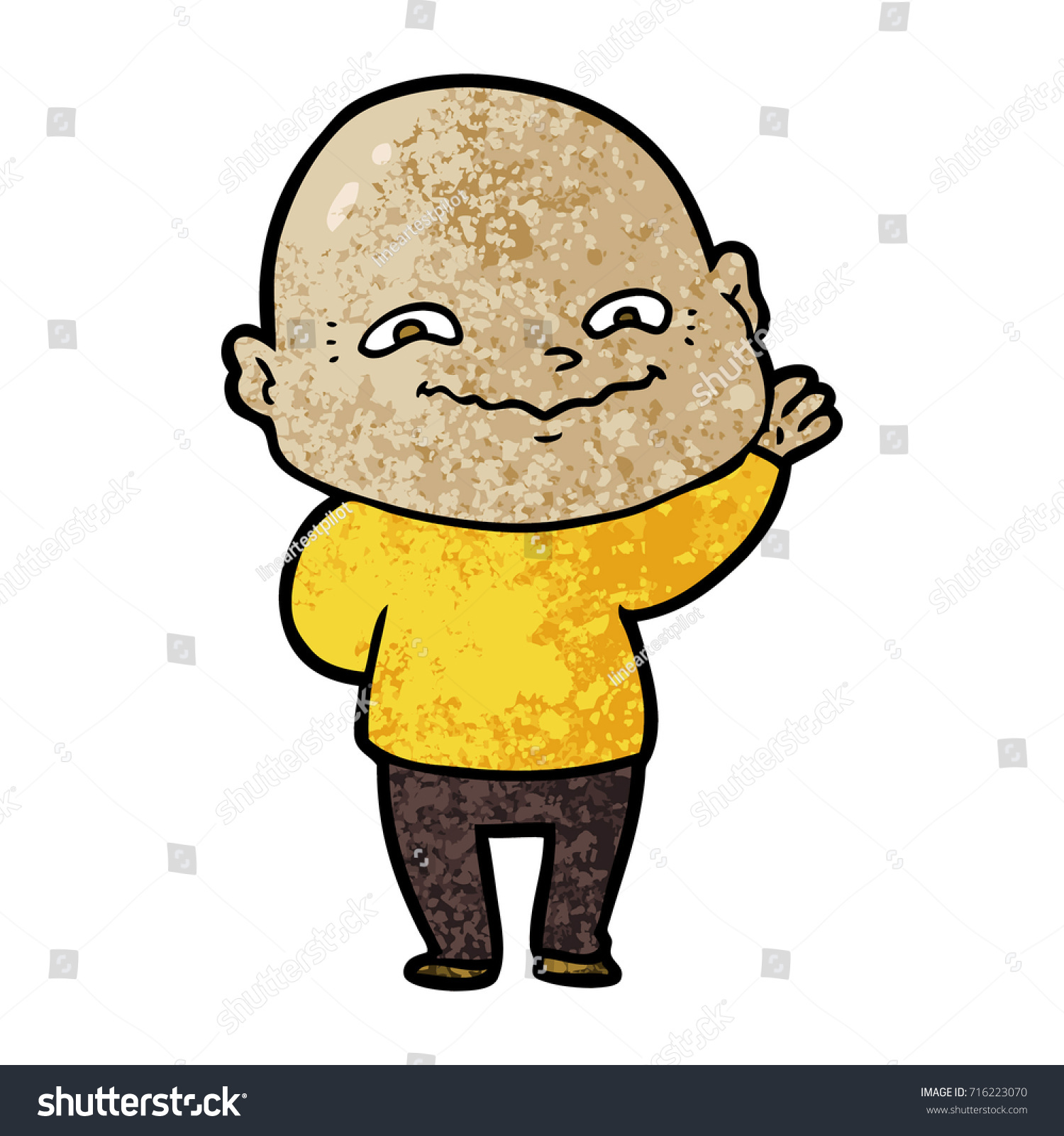 Cartoon Creepy Guy Stock Vector (Royalty Free) 716223070 | Shutterstock