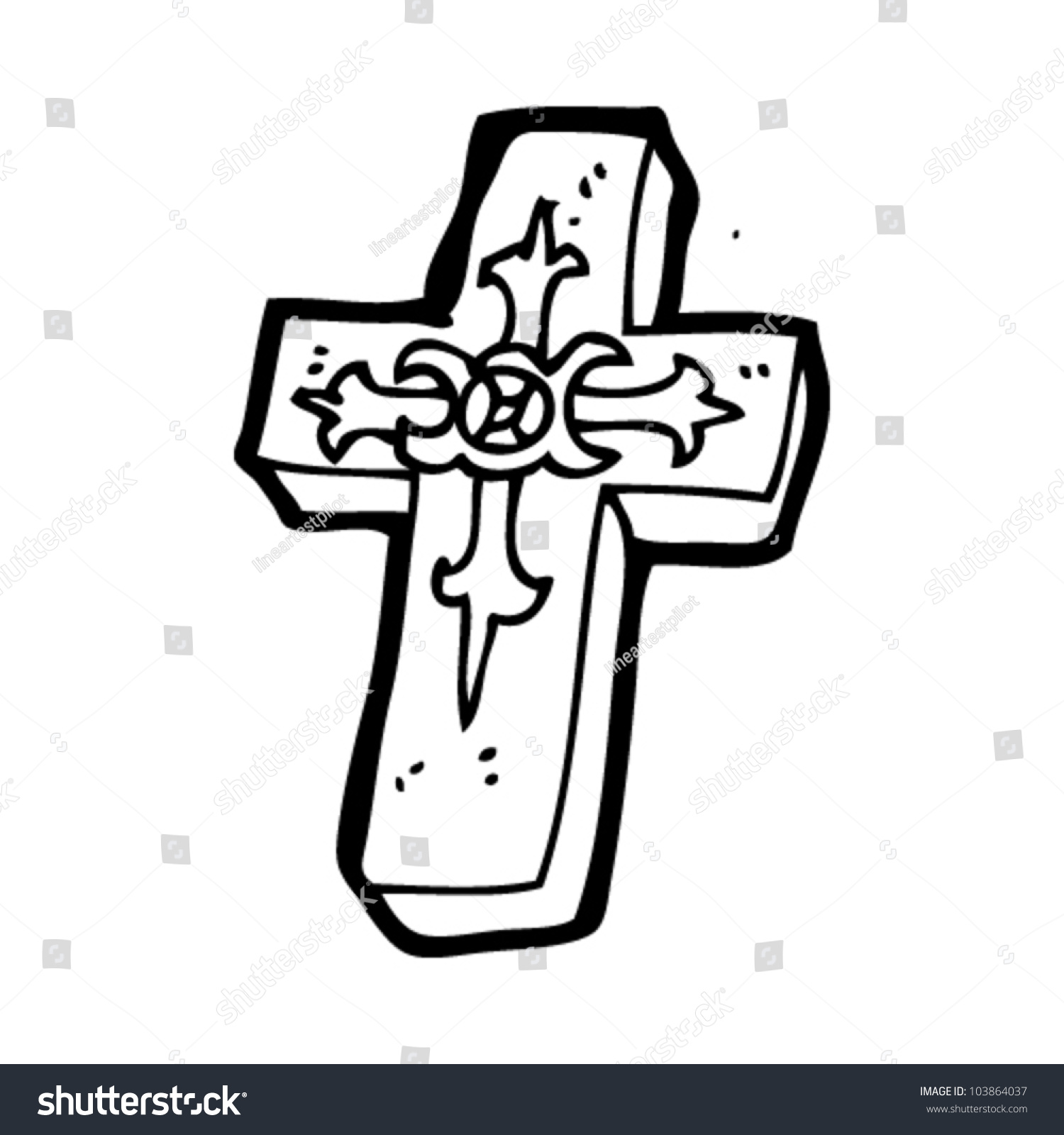 Cartoon Crucifix Stock Vector Illustration 103864037 : Shutterstock