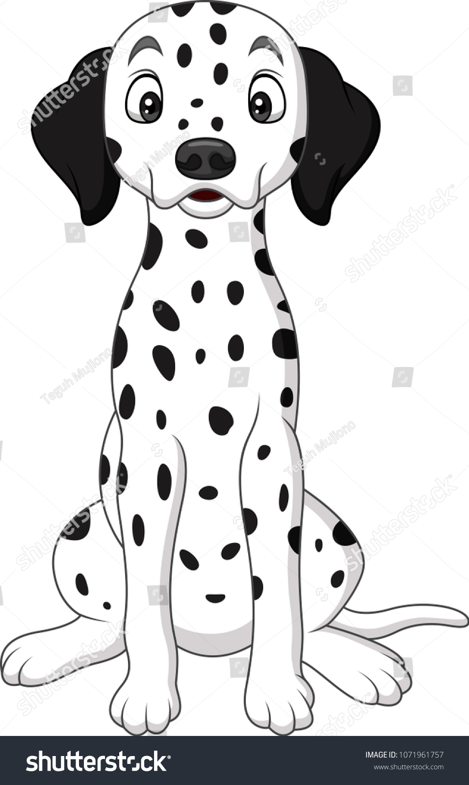 SVG of Cartoon cute dalmatian dog svg