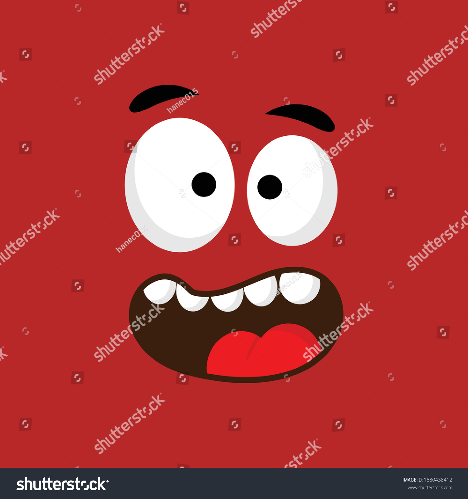 Cartoon Cute Face Charactervector Illustration Stock Vector (Royalty ...