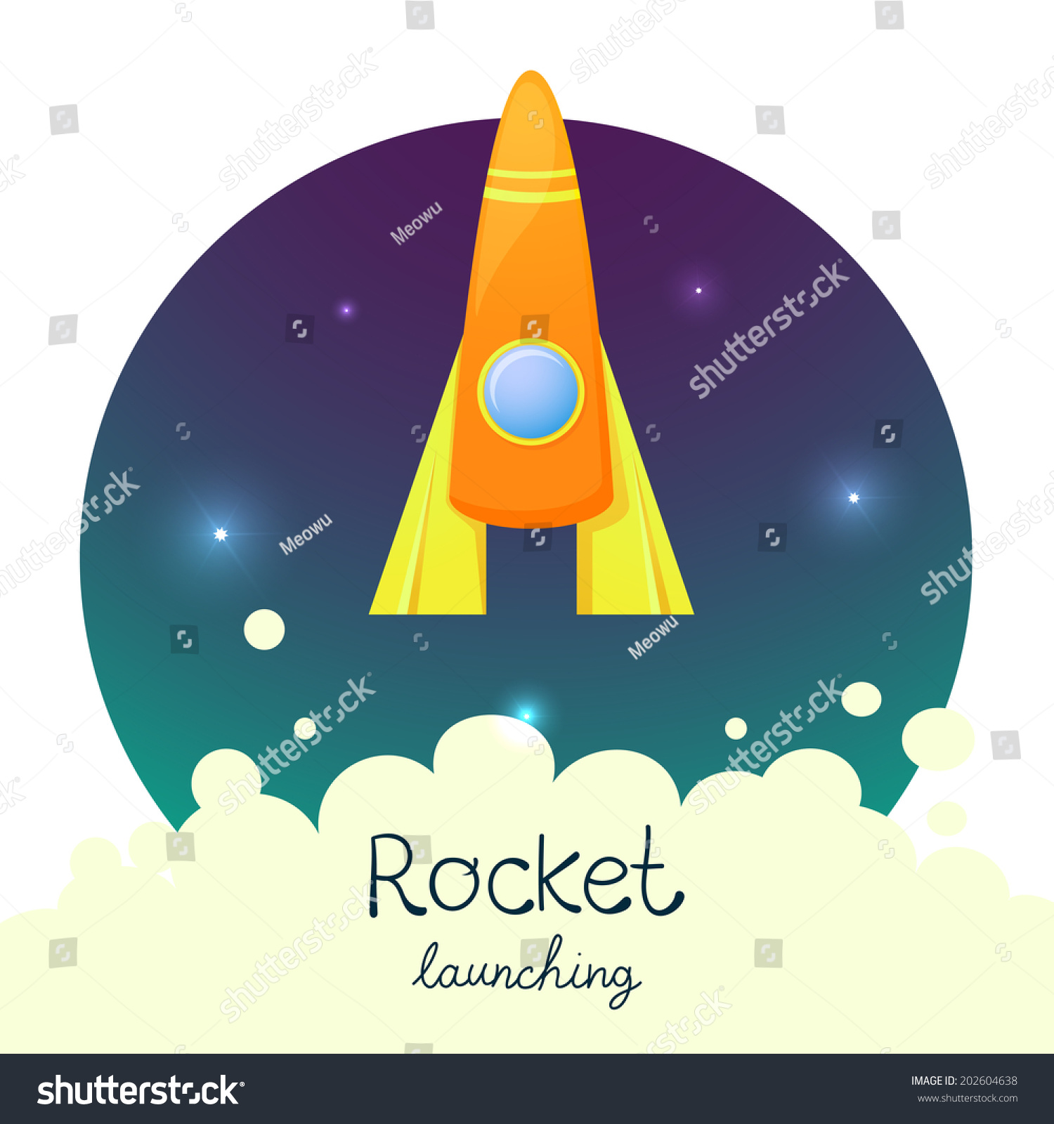 Cartoon 3d Vector Rocket Space Creative Stock Vector (Royalty Free ...