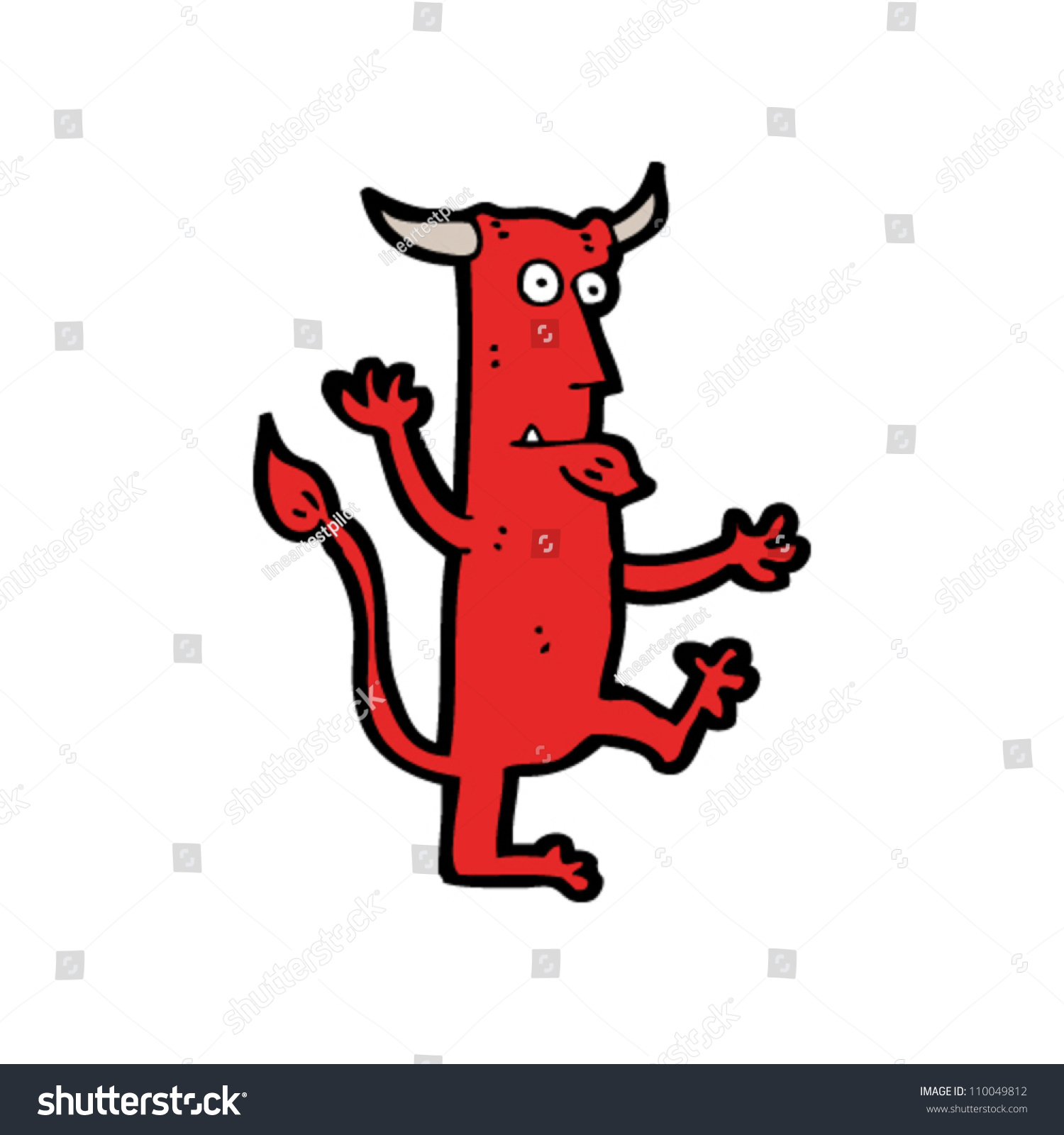 Cartoon Devil Stock Vector (Royalty Free) 110049812