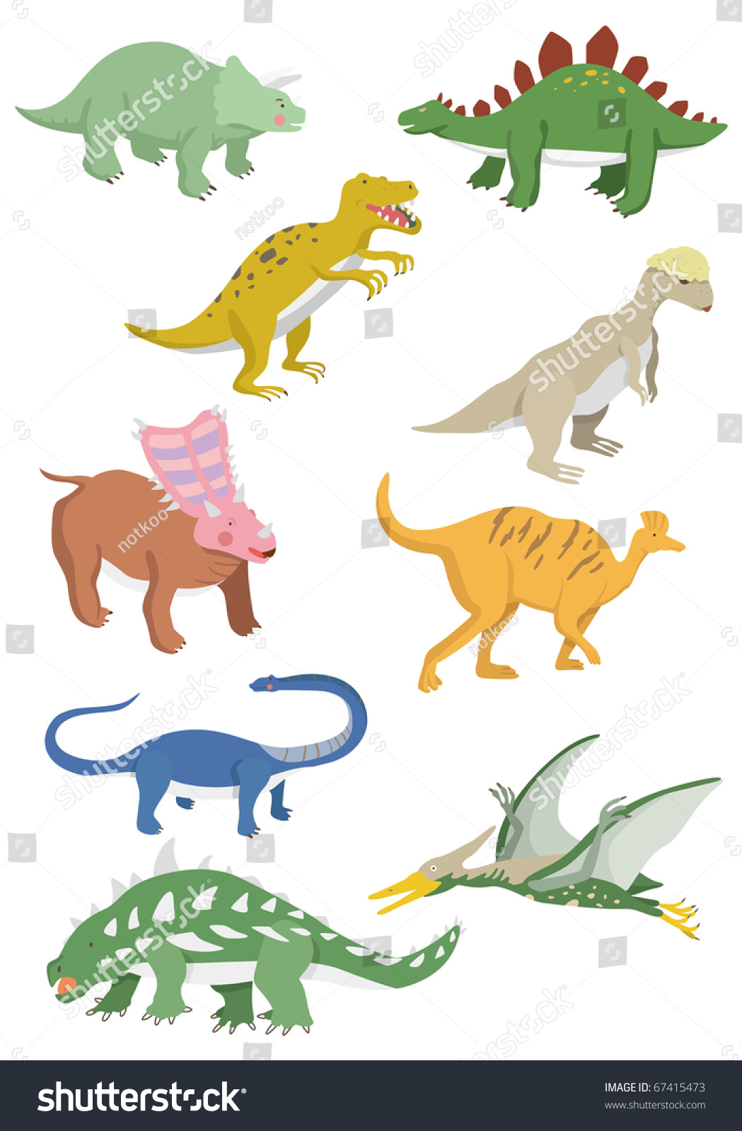 Cartoon Dinosaurs Icon Stock Vector (Royalty Free) 67415473 | Shutterstock