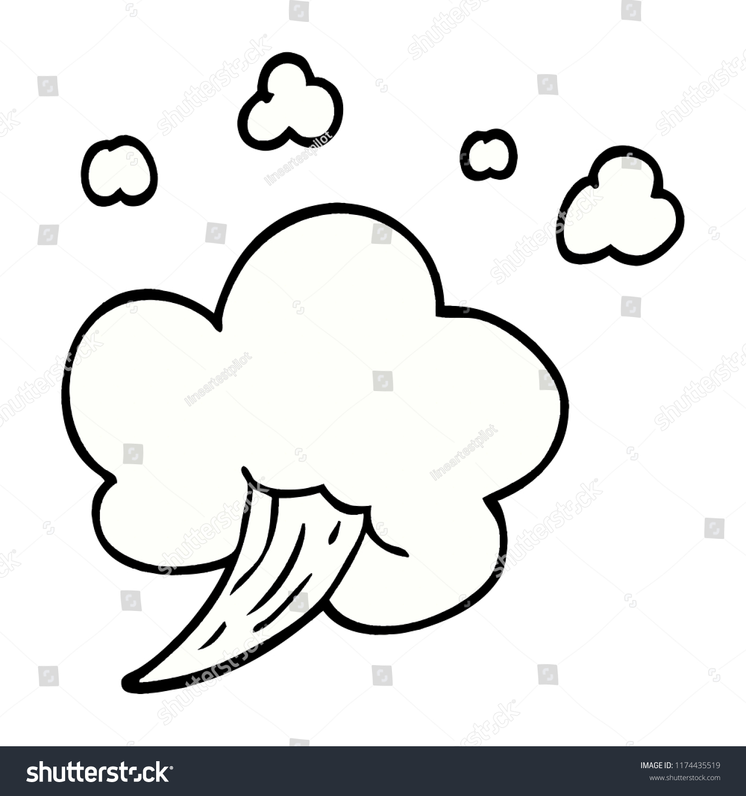 Cartoon Doodle Gust Air Stock Vector (Royalty Free) 1174435519 ...