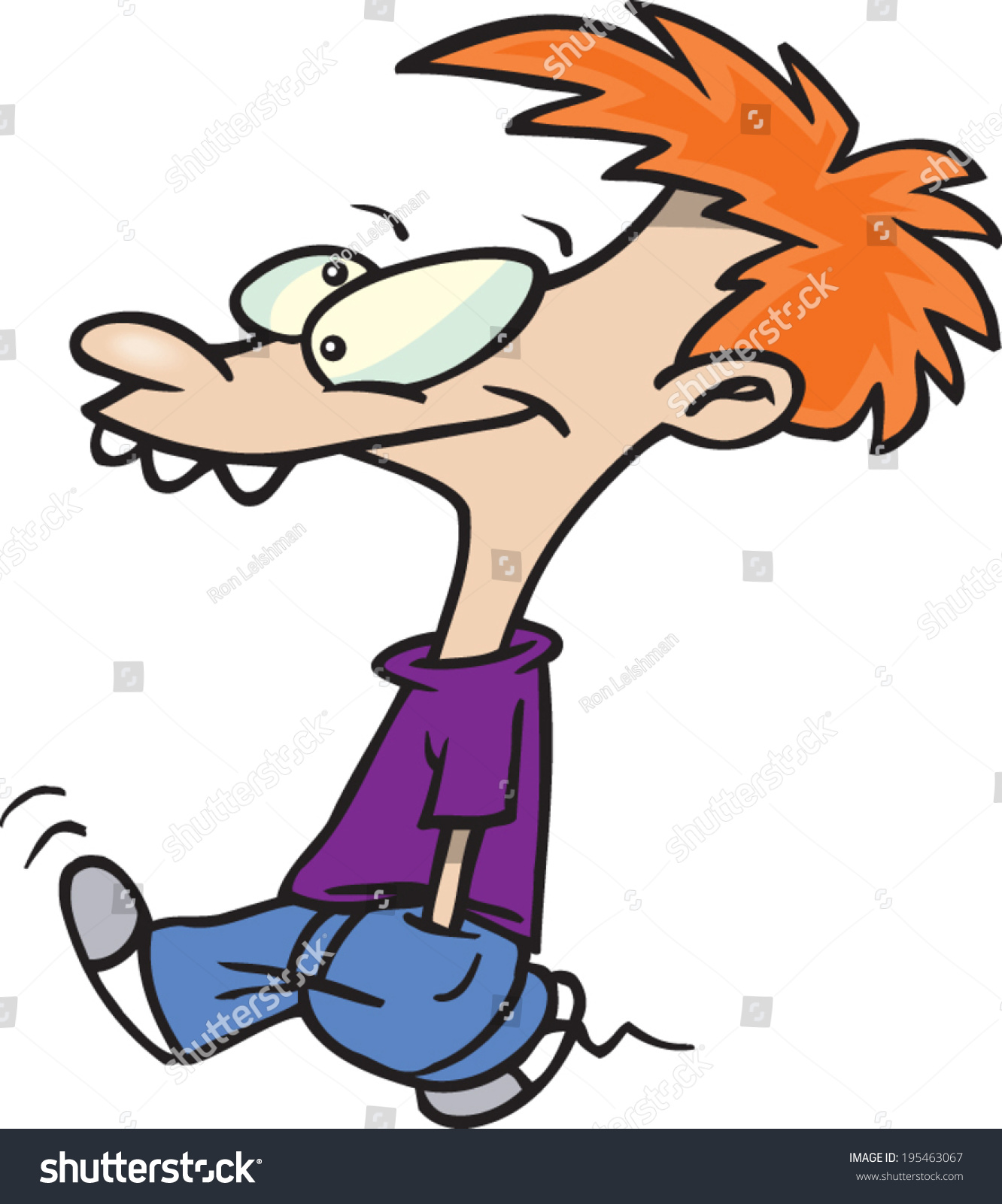 Cartoon Dorky Kid Stock Vector (Royalty Free) 195463067