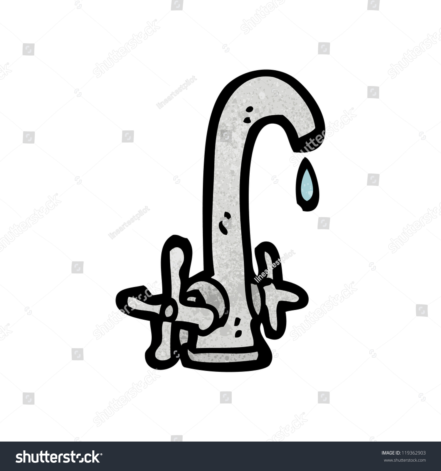 Cartoon Dripping Tap Stock Vector (Royalty Free) 119362903