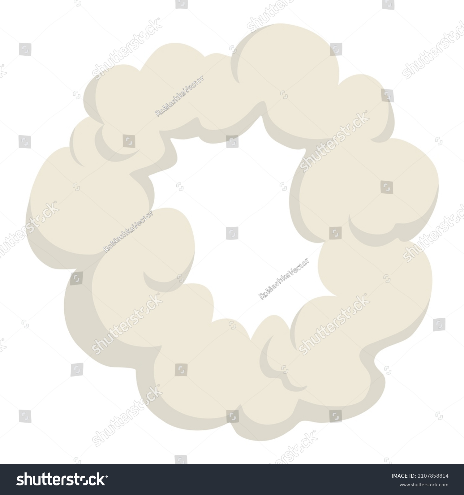 Cartoon Dust Cloud Comic Cloud Shape Stock Vector (Royalty Free) 2107858814