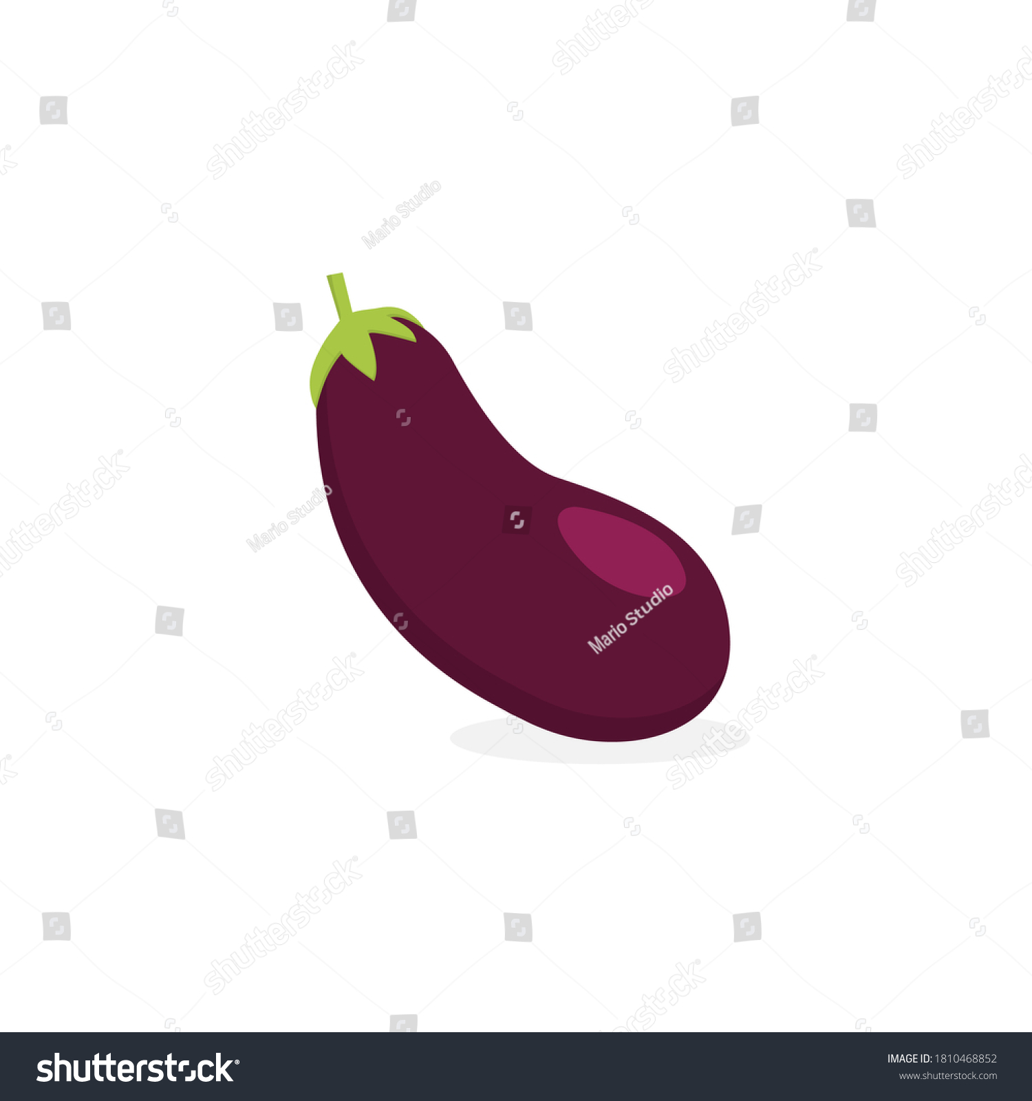 Cartoon Eggplant Emoji Icon Aubergine Symbol Stock Vector Royalty Free 1810468852 Shutterstock